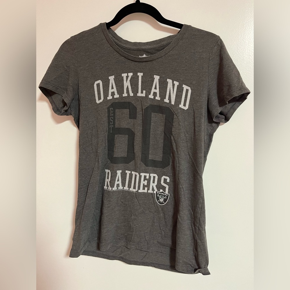 Grey Oakland Raiders T-Shirt